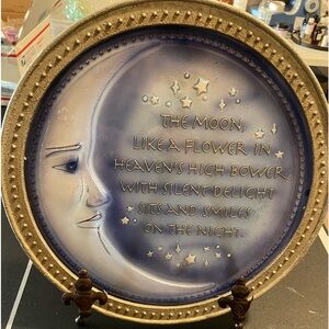 Home decor 14” round ‘Moon’ blue